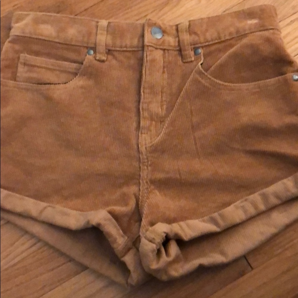 Brown corduroy shorts